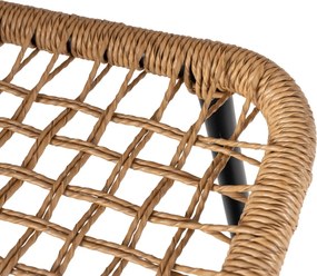 Kerti bútor szett barna/fekete színben – TRISTE