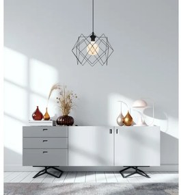 Csillár zsinóron GALL 1xE27/60W/230V fekete