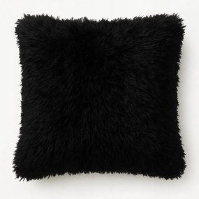 Párnahuzat Puha Plüss 40 X 40 CM |shaggy| Fekete Szín