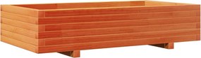 vidaXL viaszbarna tömör fenyőfa kerti virágláda 110 x 60 x 26,5 cm