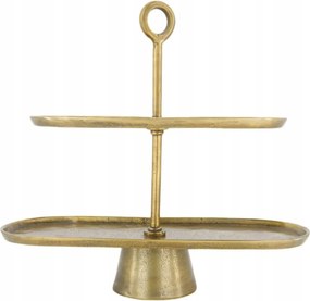 Alumínium patera Arany tálca16,5 X 43 cm Magasság: 39 cm