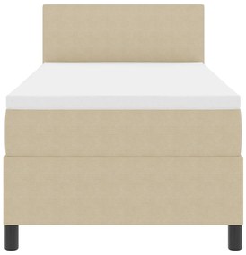 Boxspring ágy matraccal Világos zöld szürke Egyszemélyes Kordbársony