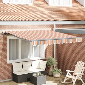 Automatikus Behúzható Napellenző Többszínű Csík 300x250 cm