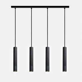 Ouglres függőlámpa 4 izzós fekete modern étkező konyha asztal