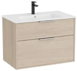 Roca Optica fürdőszobaszekrény mosdóval 79x58x45,5 cm világos tölgy OPT802ZJ