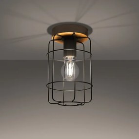 Sollux SL.1262 - Mennyezeti lámpa GOTTO 1xE27/15W/230V fekete