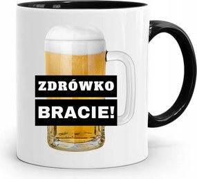 Bögre Fekete Ajándék Testvérnek Egészség Testvér! fényképes nyomattal