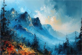 Kép - Hegyek festése (90x60 cm)