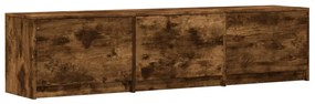 füstös tölgy színű szerelt fa TV-szekrény LED-del 165x34x40 cm