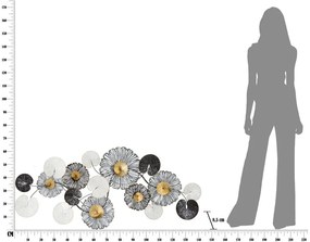 Troby fém fali dekoráció, 143 x 64 cm - Mauro Ferretti