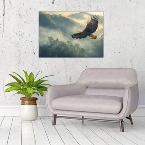 Üveg kép - Repülő sas (70x50 cm)