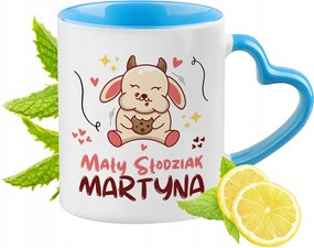 Kék bögre szív alakú füllel Martinának Ideális Ajándék