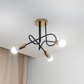 Felületre szerelhető OXFORD csillár 3xE27/15W/230V arany/fekete