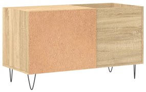 sonoma tölgy színű szerelt fa hanglemezszekrény 85x38x48 cm