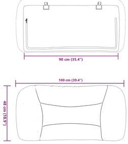 fehér műbőr fejtámla párna 90 cm