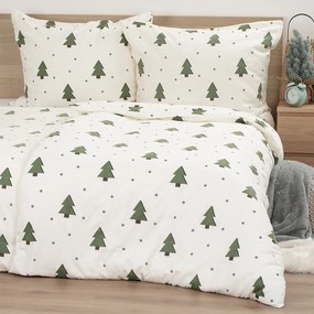 4Home Little Trees flanel ágyneműhuzat, 140 x 200 cm, 70 x 90 cm