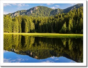 Poszterek keretben 40x30 Hegyi táj gyönyörű felhőkkel Fák a hegyekben