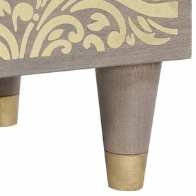 Éjjeliszekrény 2 pcs Szürke 40 x 33 x 46 cm tömör mangófa