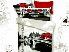 Szatén ágyneműhuzat dobozban 160x200 London