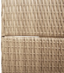 3 paneles válaszfal, hajtogatható, bézs, 146x200 cm, poli rattan