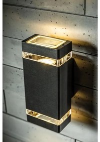 Lámpa Fali Lámpa NESSA 2 irányú, GU10, MAX. 50W, IP54, AC220-240V, 50/60Hz, fekete