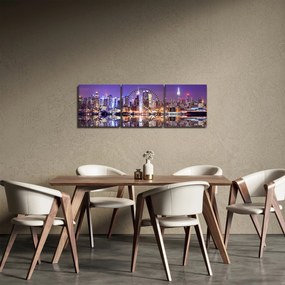 Manhattan képe (órával) (90x30 cm)