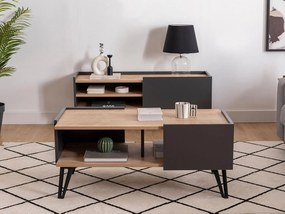 Dohányzóasztal Tilata (zafír tölgy + antracit) . Akció -25%. 1093266
