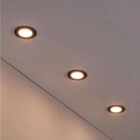 Eglo 31743 - 3 darabos dimmelhető LED lámpatest készlet FUEVA-Z LED/2,8W/230V IP44 fekete