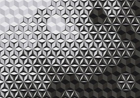 Fotótapéta Geometrikus piramisok szürke színátmenetes 520x318 vinil +ragasztó