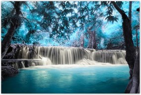 Poszterek 120x80 Kék vízesés