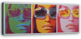 Gario Vászonkép Színes szemüveges no színes arca Méret: 90 x 30 cm