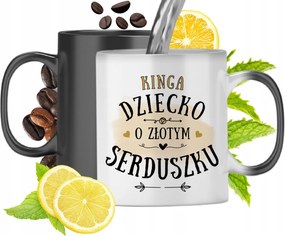 Mágikus bögre Kingának Fekete matt nyomott mintával 330ml