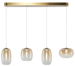 LED Csillár zsinóron VASO LED/15W/230V arany/füstös