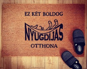 Itt lakik egy horgász vicces feliratos kókusz lábtörlő - több méretben (Válassz méretet: 60*40 cm, Válassz szállítási opciót: Normál szállítást kérek)