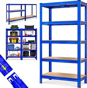 HEAVY nagy teherbírású polc, max 875kg, 90x40x180cm, kék Monzana