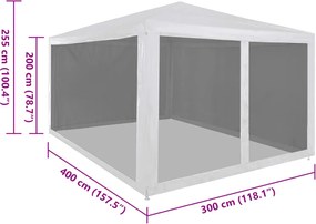 Partisátor 4 hálós oldalfallal 4 x 3 m