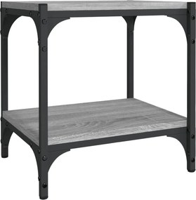 vidaXL szürke sonoma színű szerelt fa és acél TV-szekrény 40x33x41cm