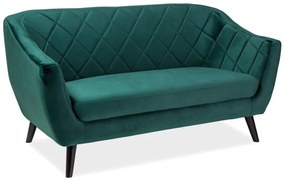 MOLLY Velvet 2 kárpitozott kanapé, 160x83x85, bluvel 78