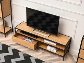 TV asztal/szekrény Soren Rtv (tölgy + fekete). 1111729