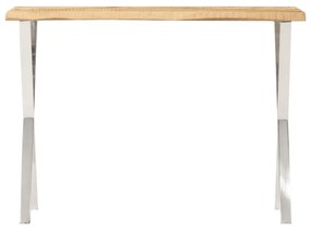 tömör mangófa konzolasztal természetes éllel 105 x 33 x 76 cm