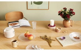 Natúr színű tölgyfa étkezőasztal 100x200 cm Herringbone – Hübsch