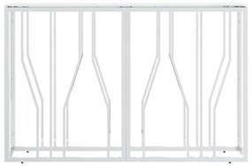 ezüstszínű üveg és rozsdamentes acél tálalóasztal 110x30x70 cm