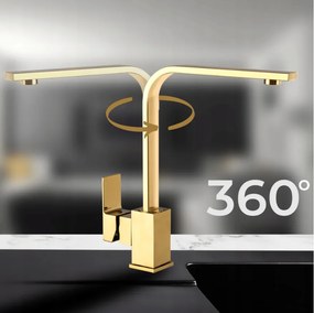 Gamma Moon, szabadon álló mosogató csaptelep, arany fényes, GMA-BNK-GD