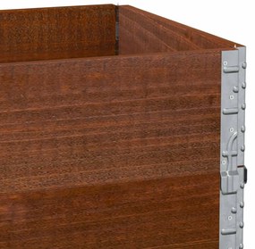 vidaXL barna tömör fenyőfa kerti növénytartó 100 x 50 cm