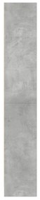 betonszürke szerelt fa könyvespolc 60 x 24 x 143 cm