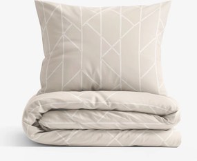 Goldea pamut ágyneműhuzat - geometriai vonalak lattén 220 x 200 és 2db 70 x 90 cm