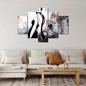 Kép - A hölgy és az Eiffel-torony (150x105 cm)