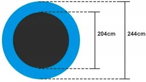 Minőségi kerti trambulin 244 cm