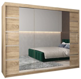 Ruhásszekrény 250 cm Verika 4 250 (szonoma tölgy). 1064328