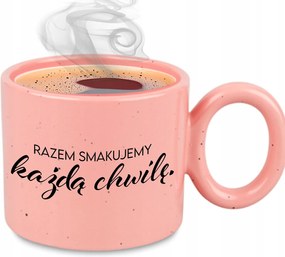 Bögre XXL Rózsaszín Pároknak Évfordulós Ajándék Együtt Ízlelünk Minden Pillanatot